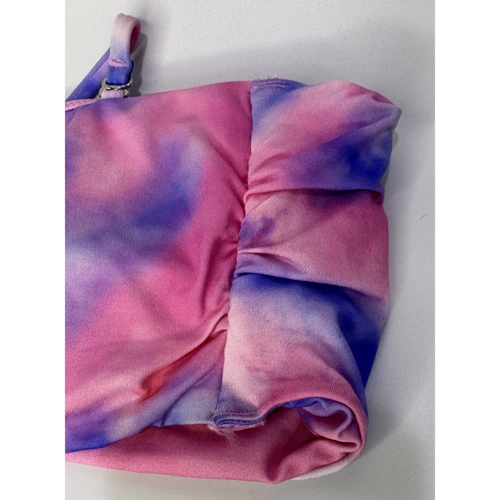 Victorias Secret Bikini Set Pink Tie Dye Tube Top Padded Strap Size Medium - Picture 3 of 11